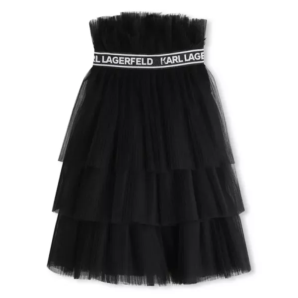 Φούστα Karl Lagerfeld Μαύρο Tulle  Z30093-09B | Φούστες & Σορτσάκια στο Vaptisi-online.gr
