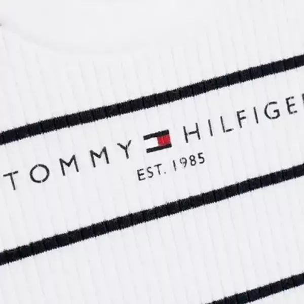 Σετ Tommy Hilfiger Λευκό Stripes KN0KN01813-0FA | Φόρμες- Σετάκια στο Vaptisi-online.gr