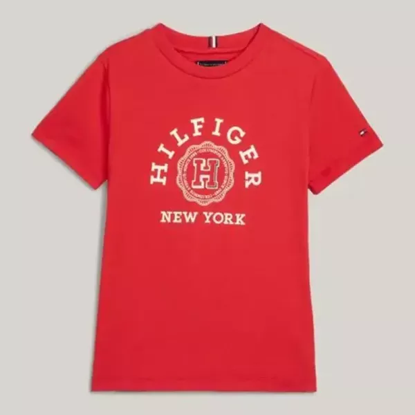 T-shirt Tommy Hilfiger Κόκκινο Logo KB0KB08802-XND | T-shirt στο Vaptisi-online.gr