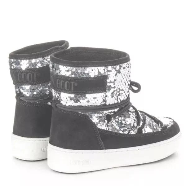 Μπότες Χιονιού μαύρες με παγιέτα MoonBoot  | Παπούτσια στο Vaptisi-online.gr