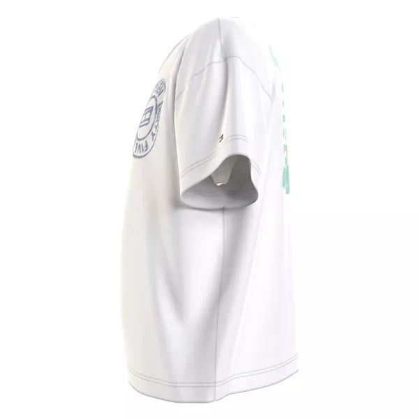 T-Shirt Tommy Hilfiger Λευκό Crop KG0KG06303-YBR | T-shirt στο Vaptisi-online.gr