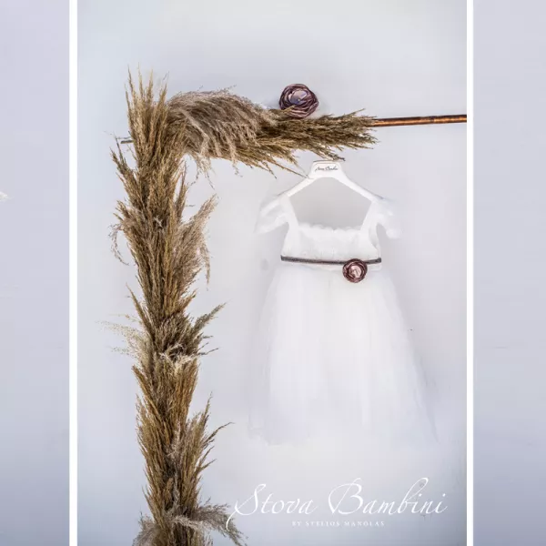 Βαπτιστικό Φόρεμα SS22G9 by Stova Bambini | Βαπτιστικά Φορέματα στο Vaptisi-online.gr