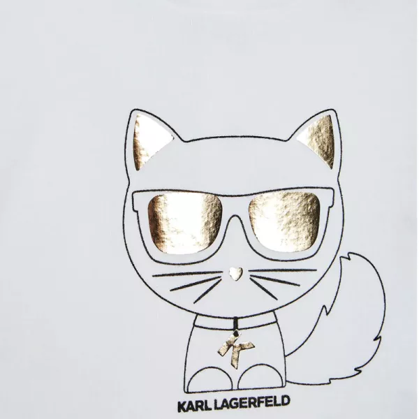 Φόρεμα Karl Lagerfeld Λευκό Cat Z92021/10B | Φορέματα & Φούστες στο Vaptisi-online.gr