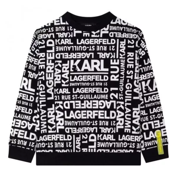 Μπλούζα Karl Lagerfeld Μαύρη Letters Z25374 | Μπλούζες στο Vaptisi-online.gr