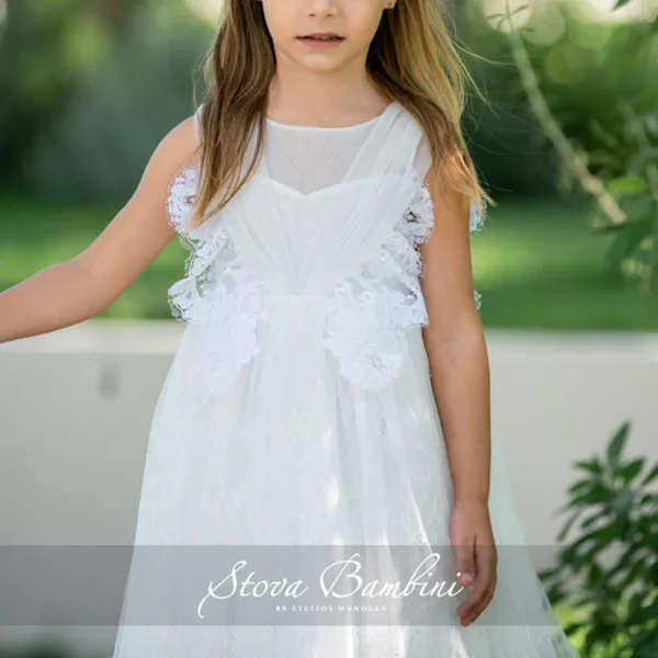 Βαπτιστικό Φόρεμα G7 SS23 by Stova Bambini | Βαπτιστικά Φορέματα στο Vaptisi-online.gr