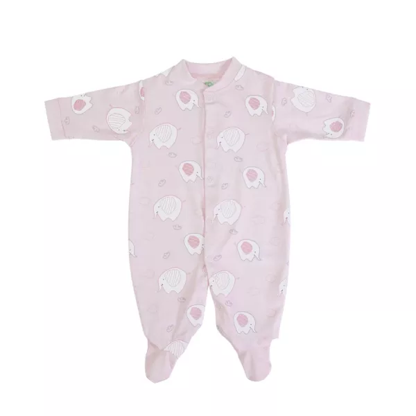 Ολόσωμο Φορμάκι FS Baby ροζ Ελέφαντας 14780 | Φορμάκια 0-9 μηνών στο Vaptisi-online.gr