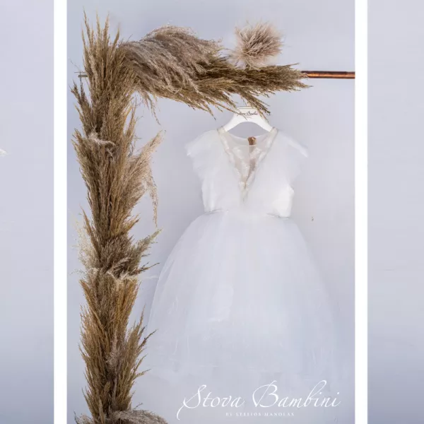Βαπτιστικό Φόρεμα SS22G8 by Stova Bambini | Βαπτιστικά Φορέματα στο Vaptisi-online.gr