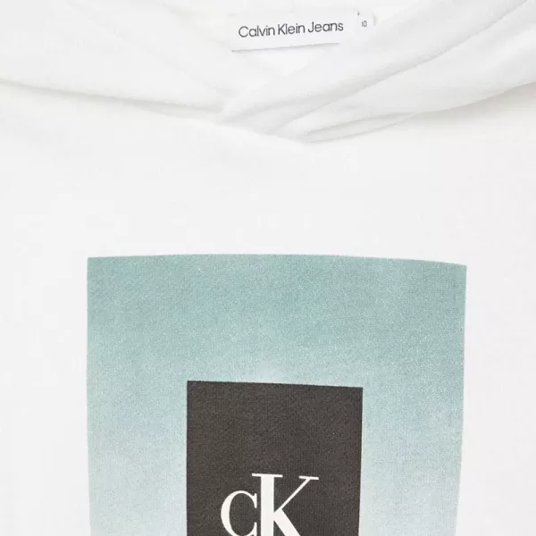 Μπλούζα Φούτερ Calvin Klein Jeans Λευκό Logo IU0IU00348-YAF | Μπλούζες στο Vaptisi-online.gr