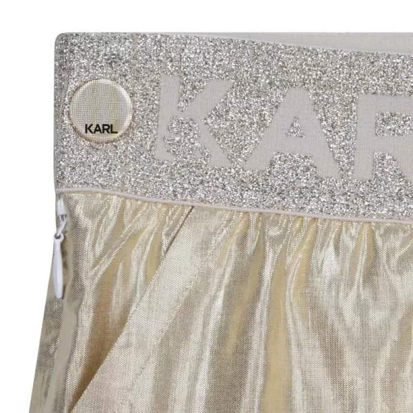 Σορτς Karl Lagerfeld Χρυσό Lurex Z14199/576 | Φούστες & Σορτσάκια στο Vaptisi-online.gr