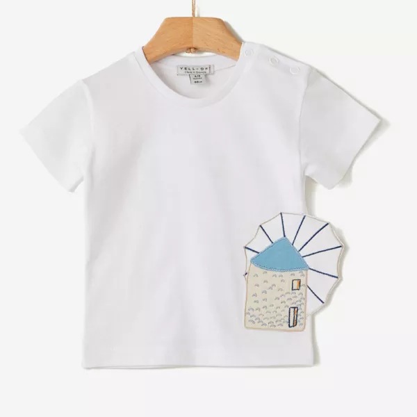 T-shirt Yell-oh Λευκό Windmill 41081306000 | T-shirt στο Vaptisi-online.gr