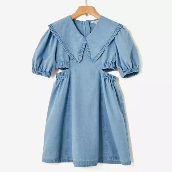 Φόρεμα Yell-oh Μπλε Denim 42080140065 | Φορέματα  στο Vaptisi-online.gr