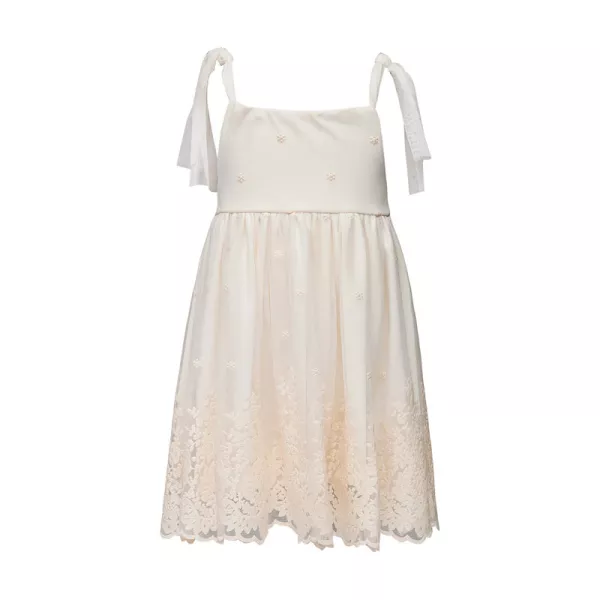 Φόρεμα Two in Castle άσπρο ROMANTIC T4189 | Φορέματα & Φούστες στο Vaptisi-online.gr
